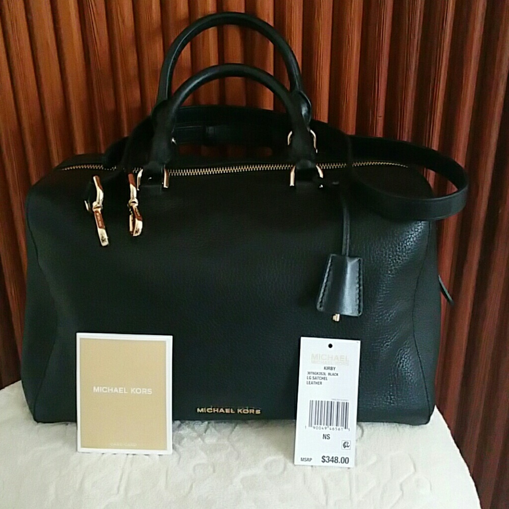 NWT Michael Kors Kirby Large Leather Satchel